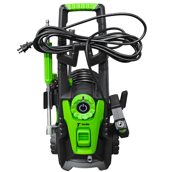 TOOL DAILY HIGH PRESSURE WASHER 120V 60Hz 1300 PSI Rated Pressure 2000 PSI Max 1.76 GPM Flow Green & Black Model