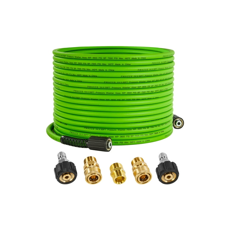 Pressure Washer Gun PWACCS Pressure Washer Hose 50 FT X 1/4