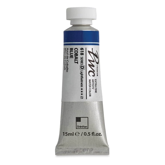 ShinHan PWC Extra Fine Professional Watercolor - Cobalt Blue, 15 ml, Tube