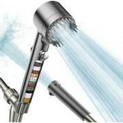 High Pressure 3 Spray Mode Showerhead with 18 Stage Water Softener Filters for Hard Water - Handheld Shower Head
