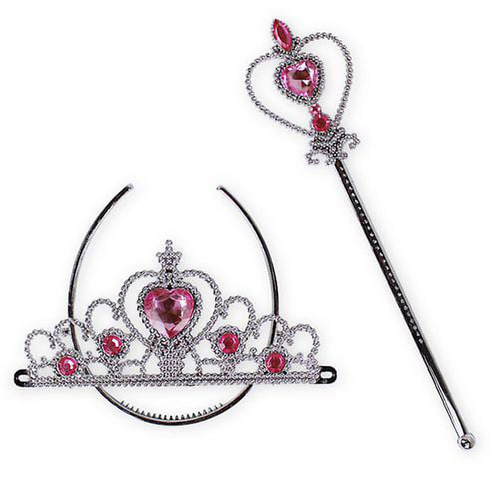 PWFE 1 Set Princess Cosplay Crown Tiara and Wand Set Toy Girl’s Dress