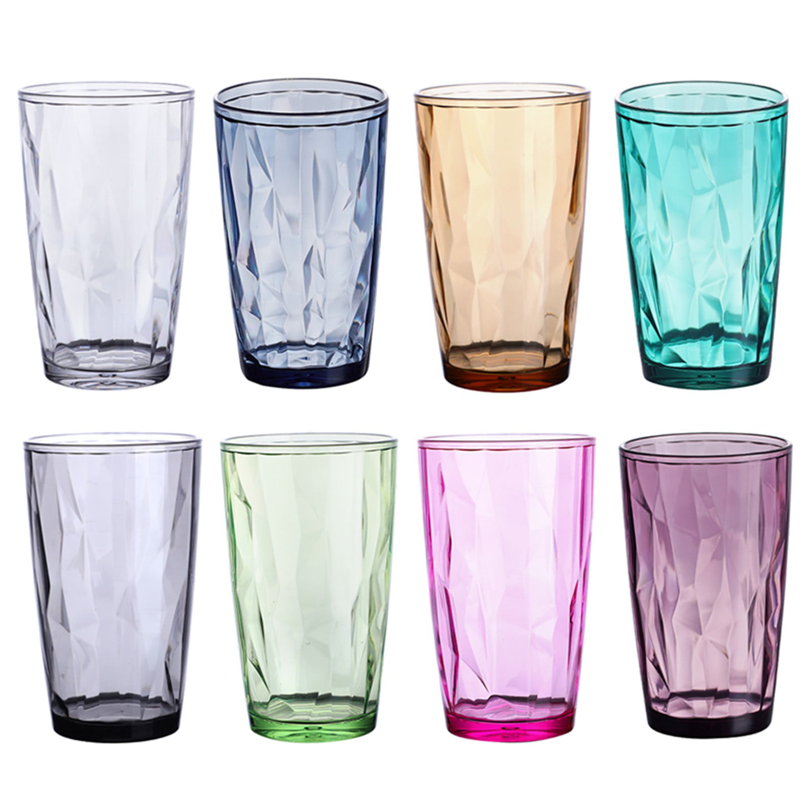 Honla 10 Oz Small Drinking Glasses,Bpa Free Cups,Unbreakable Plastic  Tumblers,Set of 10 Highba…