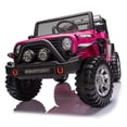 thumbnail image 2 of IFAST 12V Kids Electric Ride-On Truck With Remote, MP3 & LED Lights - Pink, 2-Seater For Ages 3-7 2 of 4