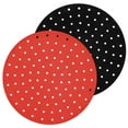 thumbnail image 1 of PWFE 2 Pack Reusable Air Fryer Liners, 9 Inch Round Perforated Air Fryer Basket Silicone Mats Non-Stick(Round-8inch), 1 of 9