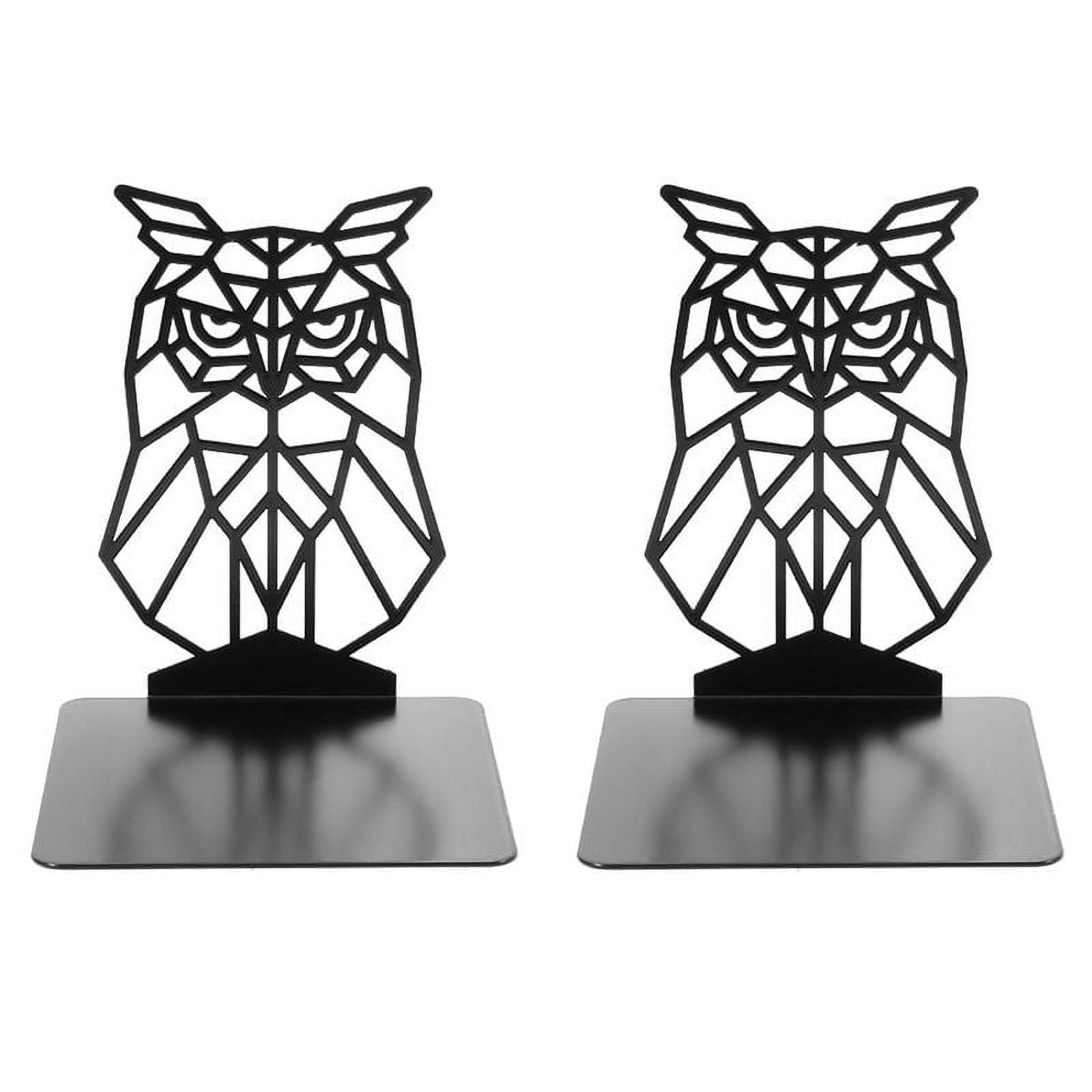 PWFE 2Pcs Bookend Set Bookends for Heavy Books, NonSlip Metal Bookends Decorative Bookends for