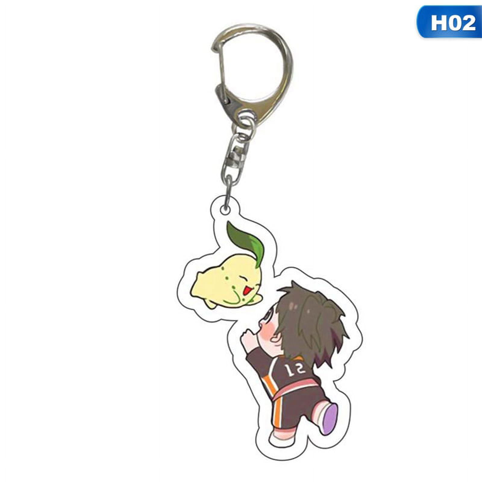 PWFE Cute Anime Acrylic Keychain Haikyuu Hinata Shoyo Kageyama Volleyball  Juvenile Children Bag Pendant Accessories Keyring - Walmart.com