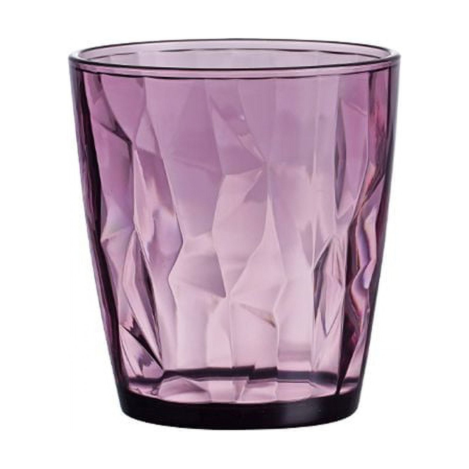 Nude Glass Clear & Purple Parrot Glass Tumblers Set of Two