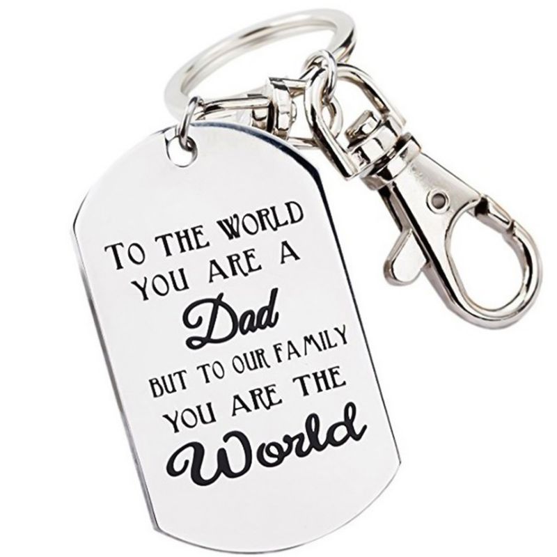 PWFE Fatherâ s Day Gift Christmas Gifts for Dad Birthday Keychain Key Ring Gifts from Daughter