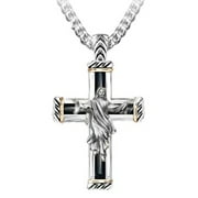 PWFE Jesus Christ Cross Stainless Steel Pendant Necklace