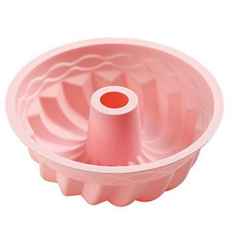 AILEHOPY European Grade Silicone Cake Mold Non Stick Bakeware Fluted Tube Cake Pan for Jello,Gelatin, Silicone Molds for Cakes 8-10inch Baking Pan