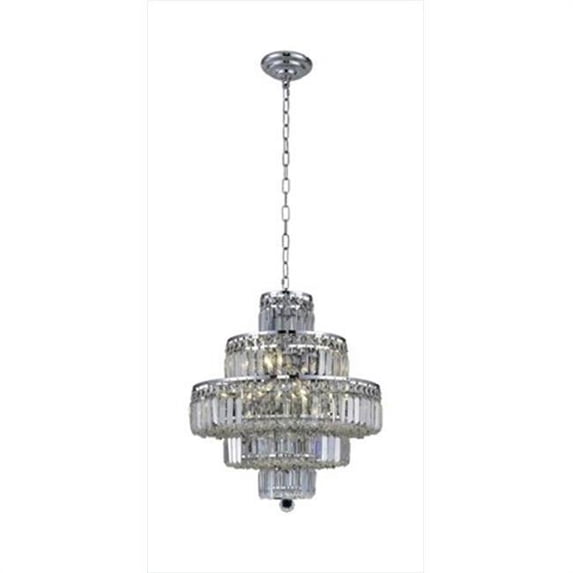 PWG Lighting - Lighting By Pecaso 1733D20C-EC Chantal Heirloom Grandcut Crystal Chandelier, Chrome