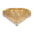 thumbnail image 1 of PWG Lighting - Lighting By Pecaso 8344F20G-RC Udell Heirloom Handcut Crystal Flush Mount, Gold, 1 of 1