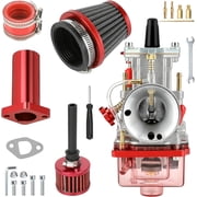 PWK 24mm Carburetor Kit for Predator 212 196cc 224cc Coleman CT200U BT200X Mini Bike Baja MB200 KT196 Go Kart 5.5hp 6.5hp GX160 GX200 Engine Performance Parts with Air Filter Intake Manifold Jets