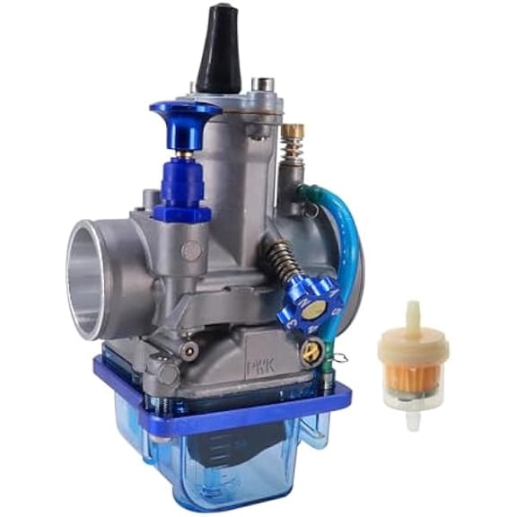 PWK 28mm Carburetor for Honda CR80, CR85R, Kawasaki KX80, KX125, Suzuki RM80, RM85, Yamaha Banshee 350 YFZ350 DT125 YZ80 50CC 125CC 150CC 250CC 500CC ATV Quad Scooter Engine Carb (Transparent)