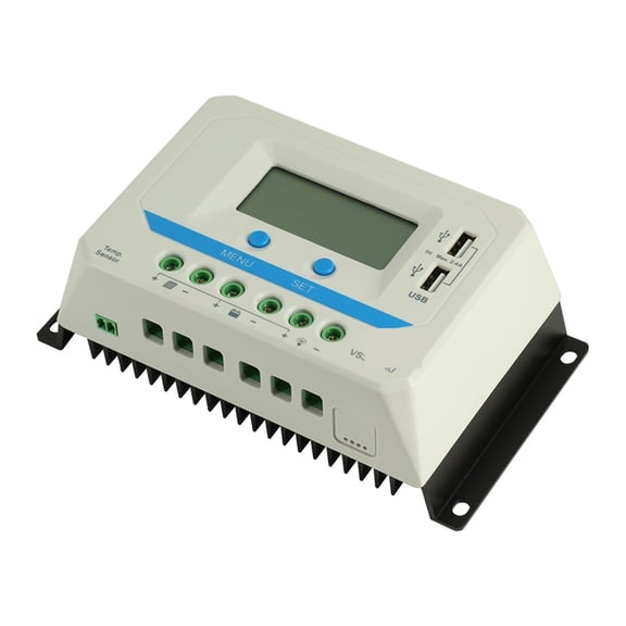 PWM 10A/20A/30A/45A/60A Solar Charge Controller Series Backlight LCD Dual USB PV Charger Regulator For Solar Home ,High-Efficiency - 60A_12V 24V AUTO