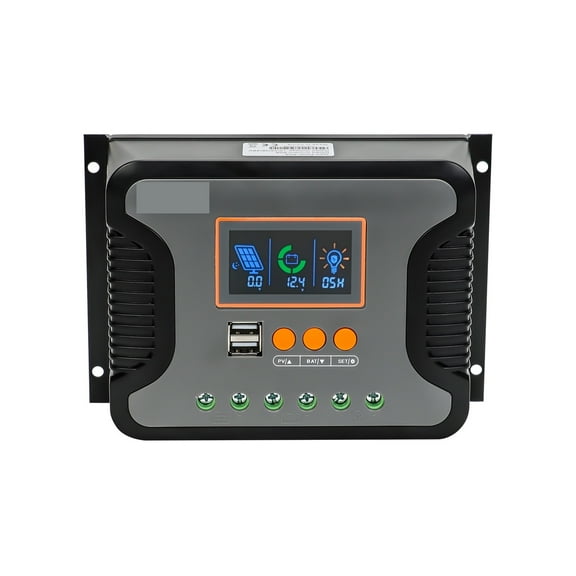 PWM 30A 60A 80A Solar Charge Controller Work For 12V 24V 36V 48V Battery LED Screen USB 5A/2A Max PV 100V Slient Operation ,Stable & Reliable - 1PC_30A