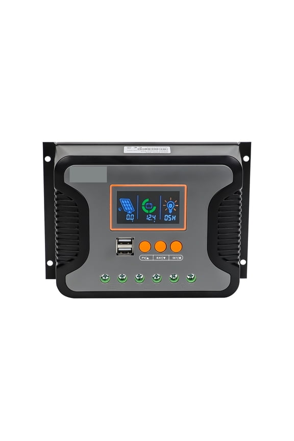 PWM 30A 60A 80A Solar Charge Controller Work For 12V 24V 36V 48V Battery LED Screen USB 5A/2A Max PV 100V Slient Operation ,High-Efficiency - 1PC_30A