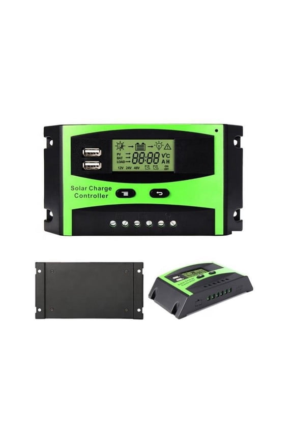 PWM 50A 40A 30A Solar Charge And Discharge Controller 12V 24V Auto LCD Solar Regulator With Dual USB Current Display ,High-Efficiency - S_50A