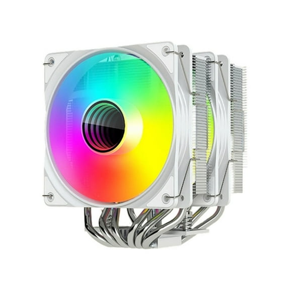 PWM Controlled Copper Base Tower CPU Air Coolers Double Cooling Fan 145mm High