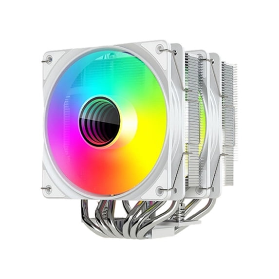 PWM Controlled Copper Base Tower CPU Air Coolers Double Cooling Fan 145mm High