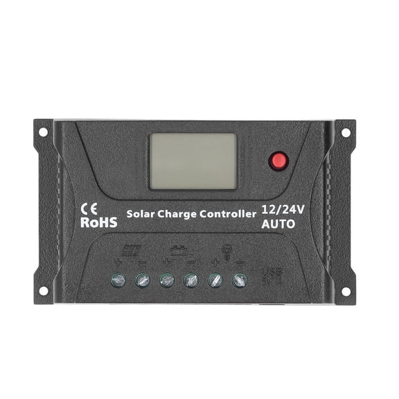 PWM Controller for RV Power, Black Solar Energy Management System 20A Solar Panel Regulator Rarida