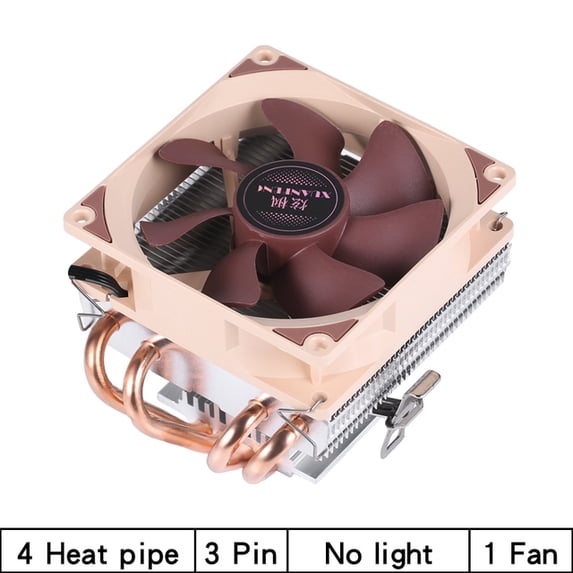 PWM Fan 3/4Pin Universal Down Pressure Type 4 Copper Tube PC Air-Cooled Silent Computer Installation LGA211 115xSeries Amd CPU