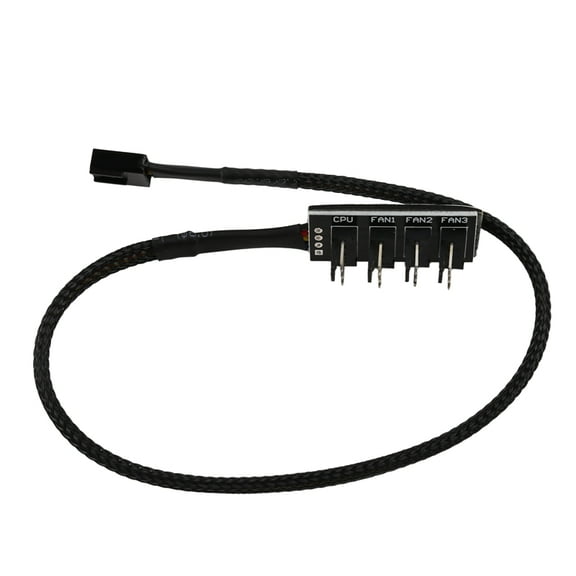 PWM Fan Hub, 4-Pin Computer CPU / Chassis Power Multiplexer Connector Cable Adapter for Radiator