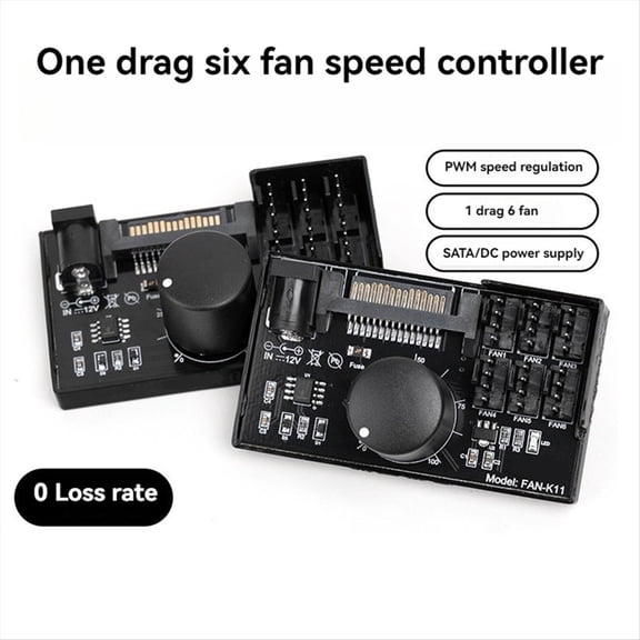 PWM Fan Speed Controller High Power Sata DC Power 4Pin Fan Governor NAS Server Fan Speed Control PWM Speed Regulation