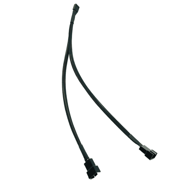 PWM Fan Splitter Cable 4 Pin Connector, Tinned Copper Wire, 27cm Length for Efficient PC Fan Management
