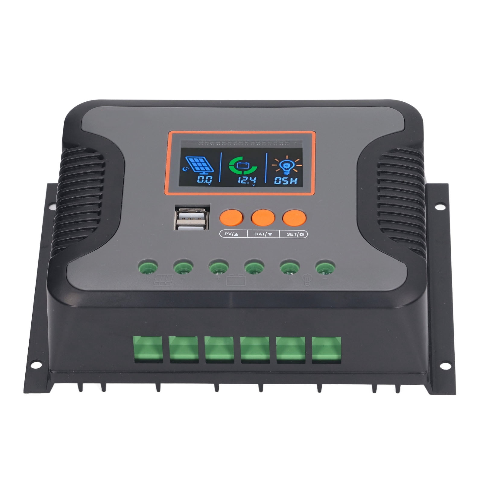 PWM Solar Charge Controller 80A 12V 24V 36V 48V Dual USB Port LCD ...