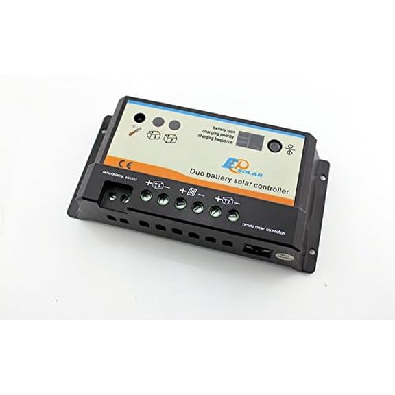 PWM Solar Charge Controller EPIPDB-COM Series 10A Dual Battery Solar Panel Charging System$$Garden &