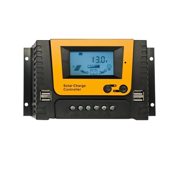 PWM Solar Charge Controller For 12/24/36/48v Lithium Battery Solar Panel Regulator With Backlit Display Temperature ,Stable & Reliable - A_30A