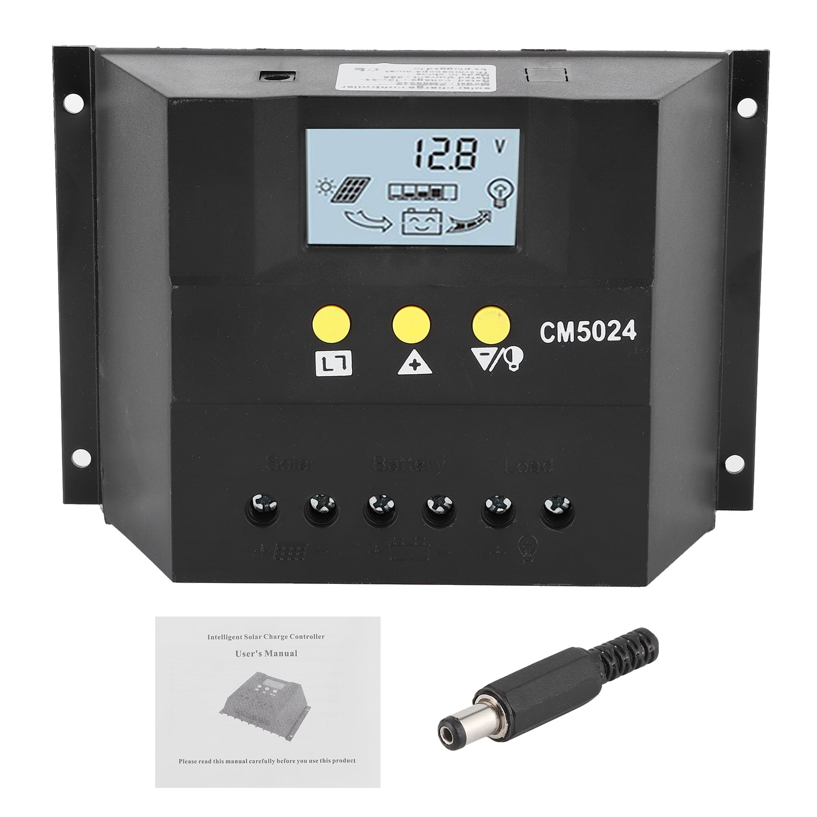 PWM Solar Charge Discharge Controller, 50A 12V/24V LCD Display, 