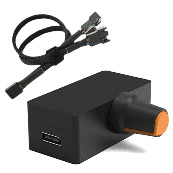 PWM Speed Controller 12V 4Pin Violent Fan Governor PD QC Fast Charging DIY Watercooling Cooler with 1 to 2 Adapter Cable