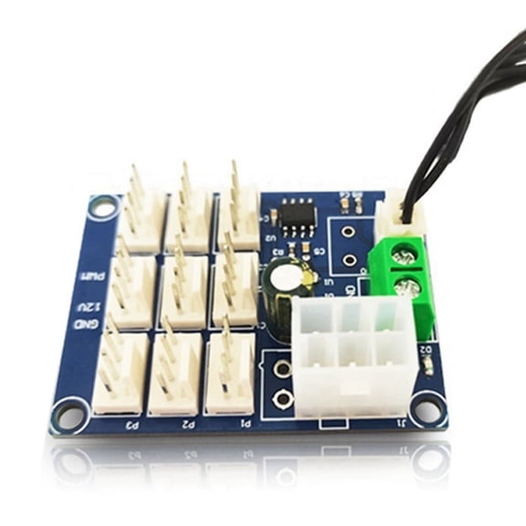 PWM Speed Controller 12V Temperature Measurement Control Control Computer Case Fan Multi-Circuit Speed Controller