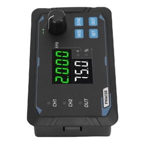 PWM150A 2 Channel PWM Signal Generator 1Hz-150kHz Adjustable Frequency Pulse Width Modulator with Digital Display, 360 Phase Control for Servo Motors