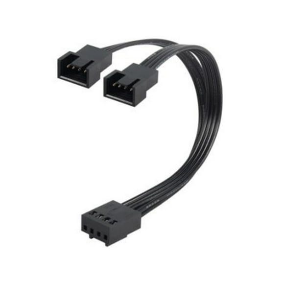 PWMs Fan Splitter 4Pin Adapter Cable 1 to 2 Computer CPU Fan Splitter Fan Extension Power Cable Fan Cooling Y Splitter