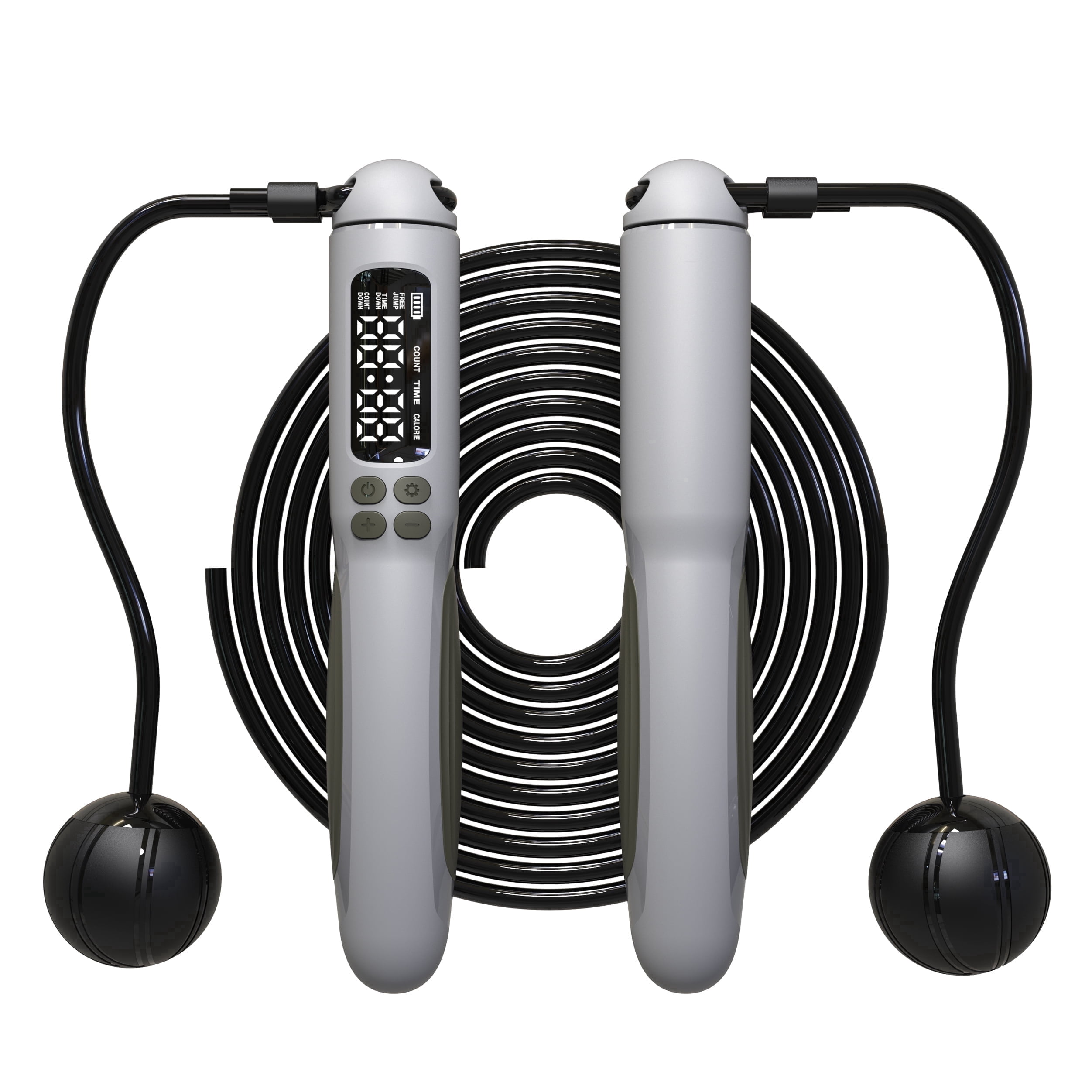 PWO Jump rope with counter, wired wireless weighted cordless jump rope for kids, women and men, adjustable digital smart jump rope for fitness workouts, boxing, speed training, home gym