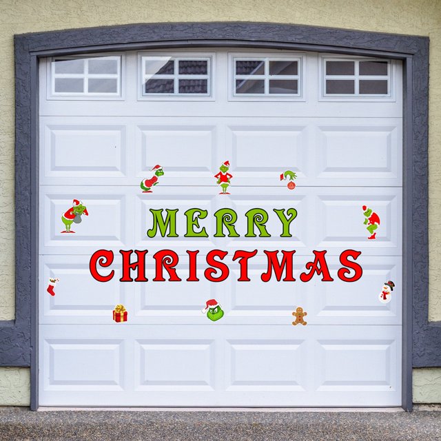 PWOPWOE Christmas Garage Door Decorations Merry Christmas