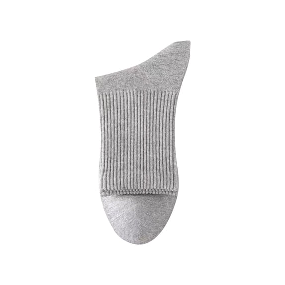 PWPSG 1 Pair Womens Mens Cotton Socks Striped Trim Casual Sock Mid Calf Socks Breathable Workout Socks All Season Wear Gray Free Size