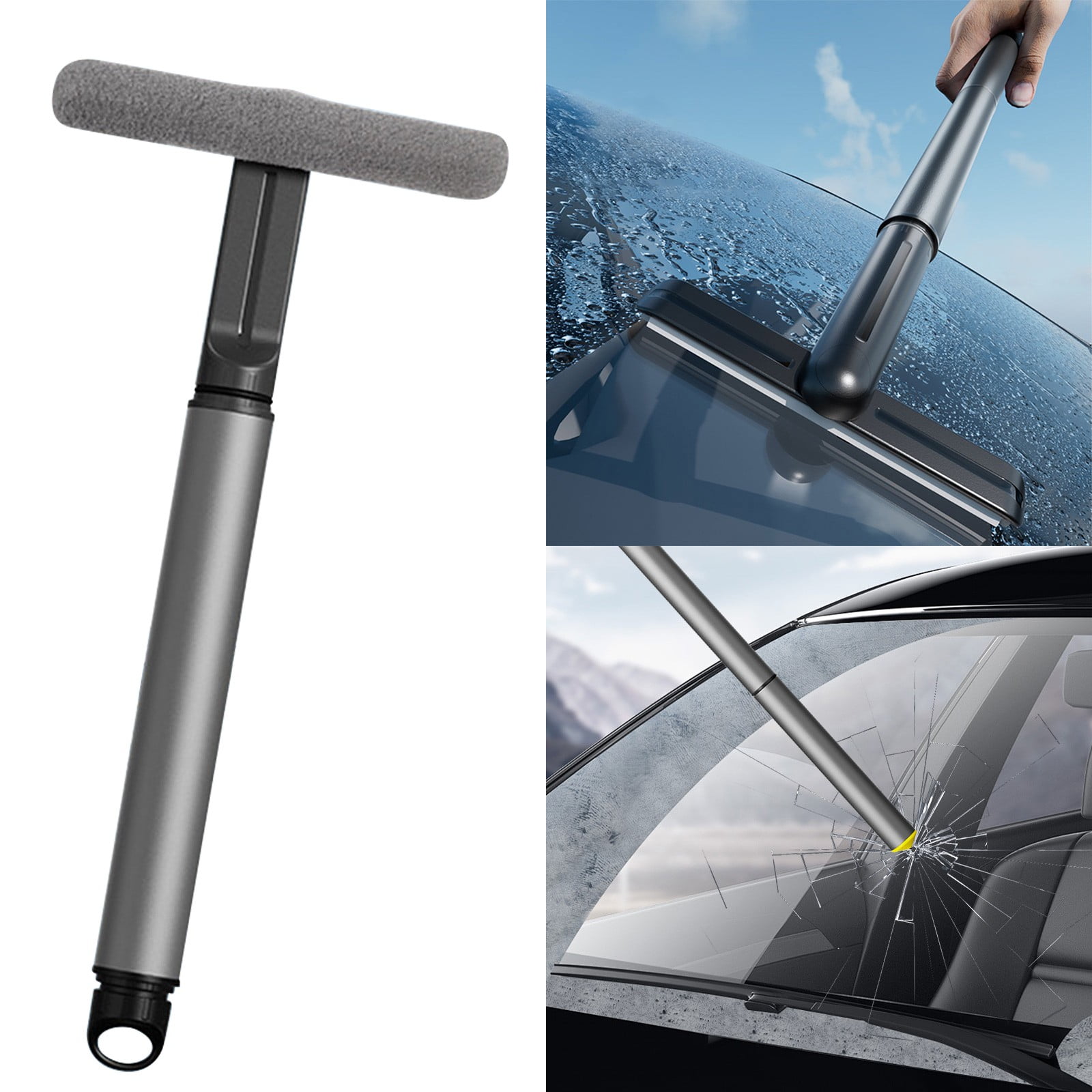 PWPSG 2in1 Car Windshield Cleaning Brush with Defogger and Window