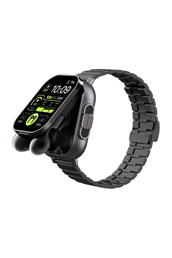 2-in-1 Sports Smartwatch with Wireless Earphones - Bluetooth Headset Smart Watch - Call Function, Multilingual Support, Multiple Sports Modes -TFT Screen, Long Battery Life Black