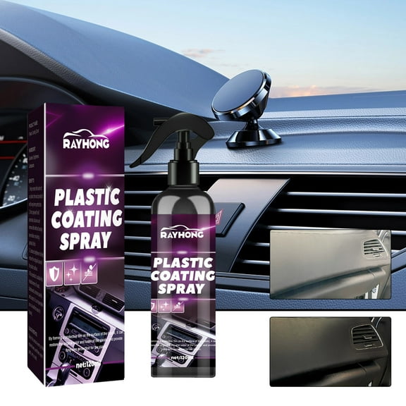 PWPSG Automotive Plastics Brightening Spray - 120ML for Long-Lasting Protection and Shine on Car Interiors Multi-color