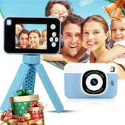 PWPSG Digital Camera 2.4-inch Large Screen HD Student Retro Campus Portable Camera Introduction Camera Gift Blue