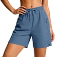 thumbnail image 1 of PWPSG Drawstring Elastic Waist Side-Slit Athletic Bermuda Shorts, Lightweight Quick-Dry Gym Shorts Blue XXL, 1 of 9