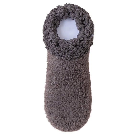 PWPSG Fuzzy Slippers Socks for Women Indoor Grippers Socks Fall Winter Fleece Warm Socks Ankle Socks Gray Free Size
