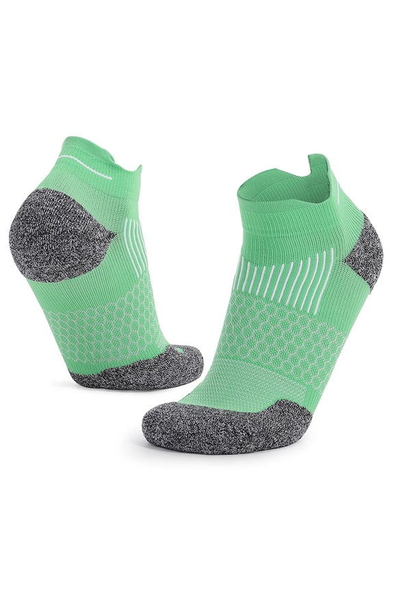 Men's Casual Athletic Socks Fashion Color Block Short Socks Non-Slip Outdoor Running Cycling Workout Socks Army Green Free Size