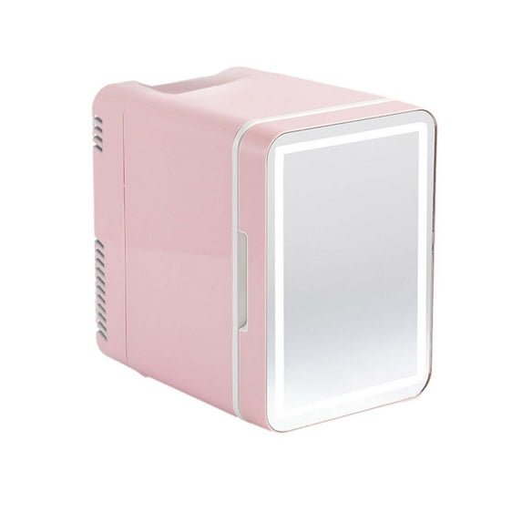 PWPSG Portable 6L Mini Fridge - Fast Electronic Refrigerator with Heating Function for Picnics, Cars, and Offices - Versatile Temperature Control Pink