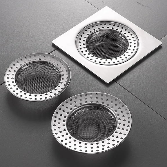 PWPSG Stainless Steel Sink Filter Screen - Rust-Proof Bathroom and Kitchen Drain Guard to Prevent Clogs and Insect Entry Silver