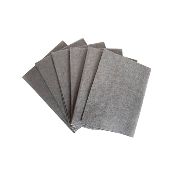 PWPSG Ultra-Effective Microfiber Cleaning Cloth Set of 5 - Lint-Free, Scratch-Resistant, and Reusable for All Your Home's Shining Surfaces Gray